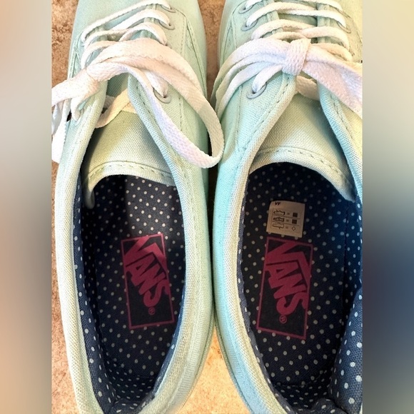 Vans, seafoam green/blue lace up sneakers, women’s size 10 - Picture 4 of 7